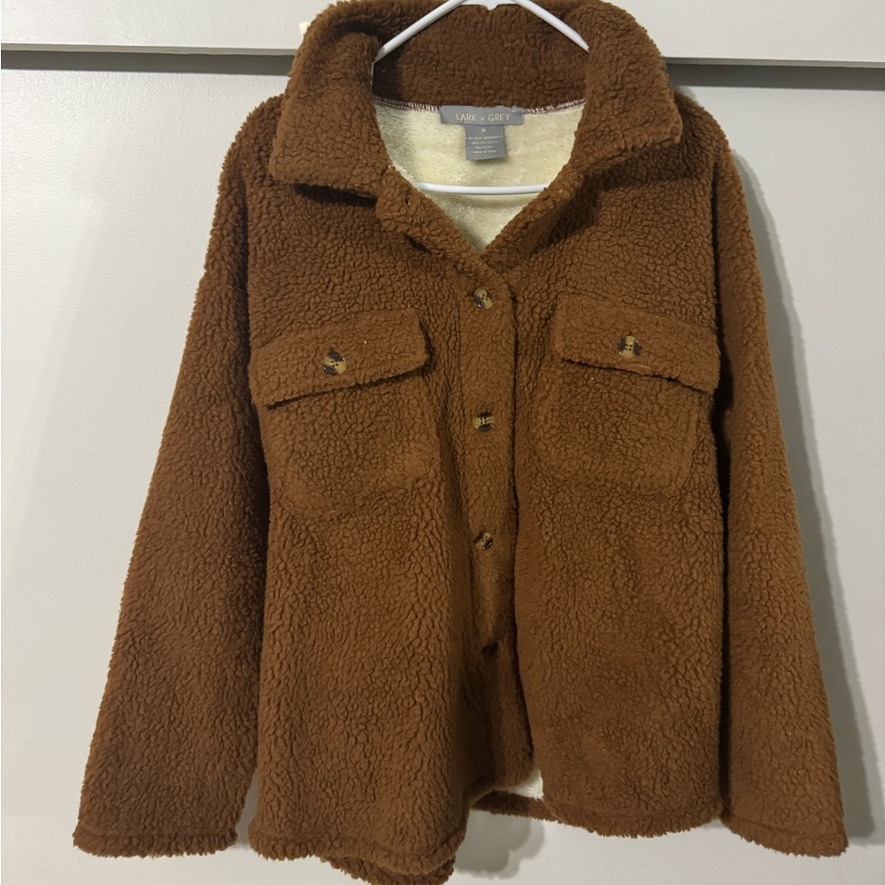 Fuzzy brown jacket